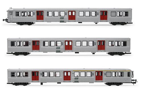 Jouef HJ4152 SNCF 3 RIB 70 Wagen rote Türen Ep IV-V